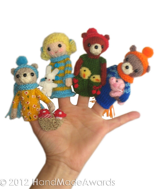 Goldilocks and the Three Bears Finger Puppets