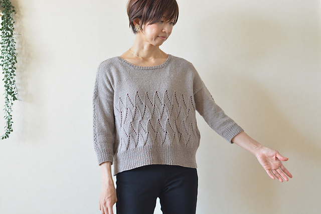 Ririii 様専用」NKNIT pattern pullover sweat Ririii 」NKNIT pattern