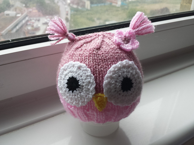 knitted owl hat for newborn