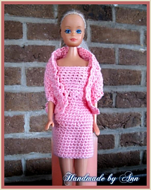 Barbie jurk met stola