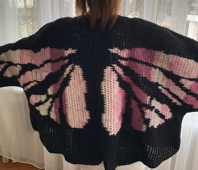 crochet butterfly cardigan