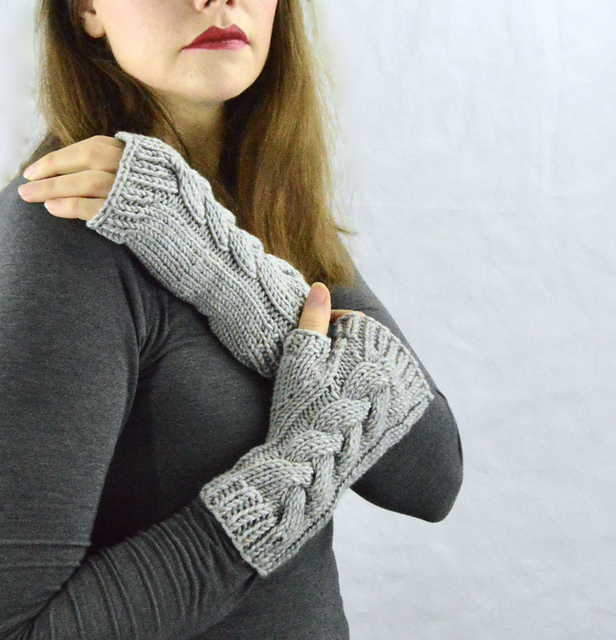Pony Braid Fingerless Gloves