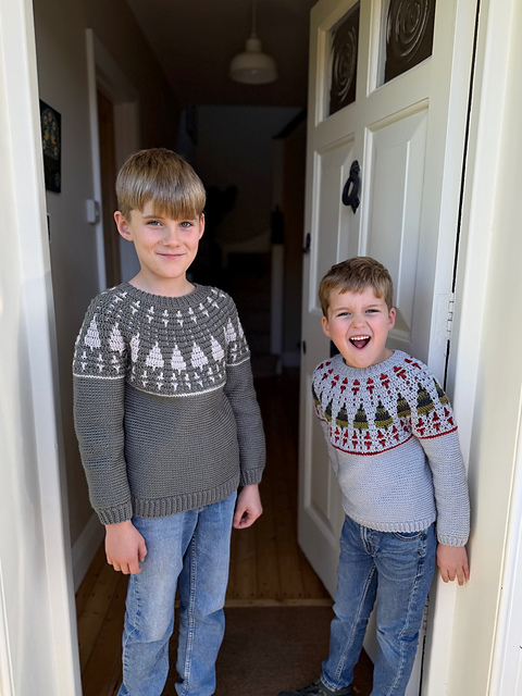 Twinkling Trees Child Sweater