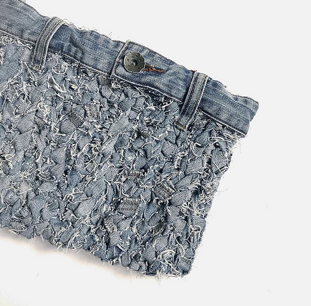 Jeans Yarn Clutch Bag