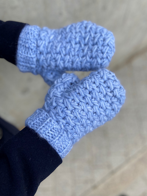 Feather Mittens and Cowl