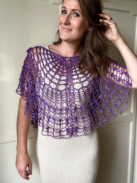 Ravelry: Lace Cape Shawl pattern by Hannah Cross
