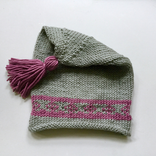 FairIsle Tassel Baby Hat