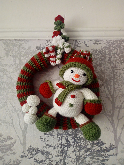 Magic McSparkle snowman Christmas wreath