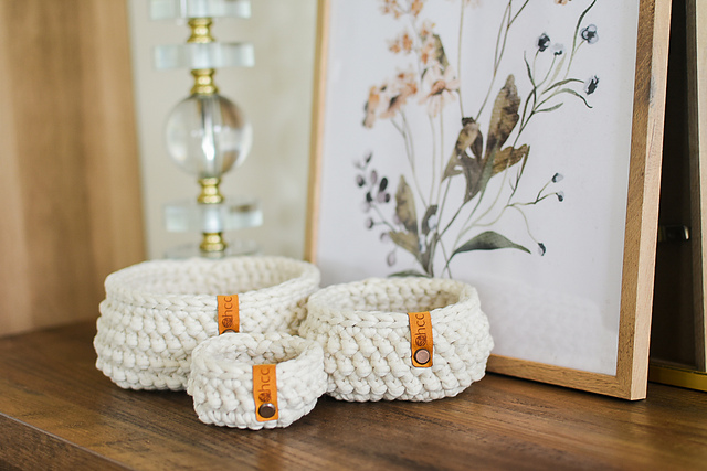 Herringbone Trinket Basket