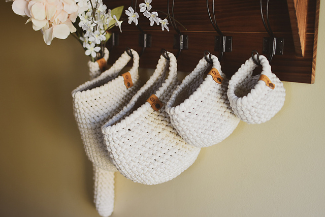 リリパットレーン89☆THE HANGING BASKET Ravelry: Herringbone Hanging Basket pattern by Kathleen Hope
