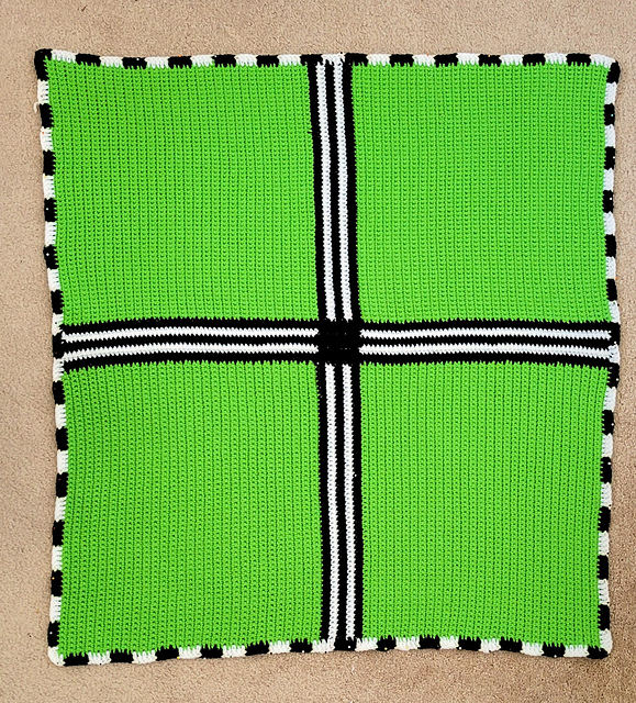 Beetlejuice inspired baby blanket