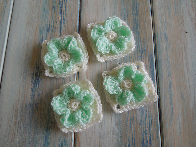 Embossed Flower Square