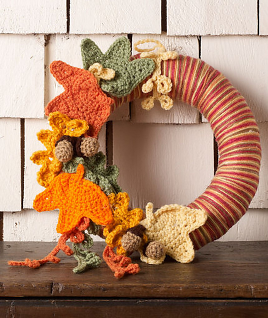 Ravelry: Autumn Leaves Wreath pattern by Michele Wilcox
