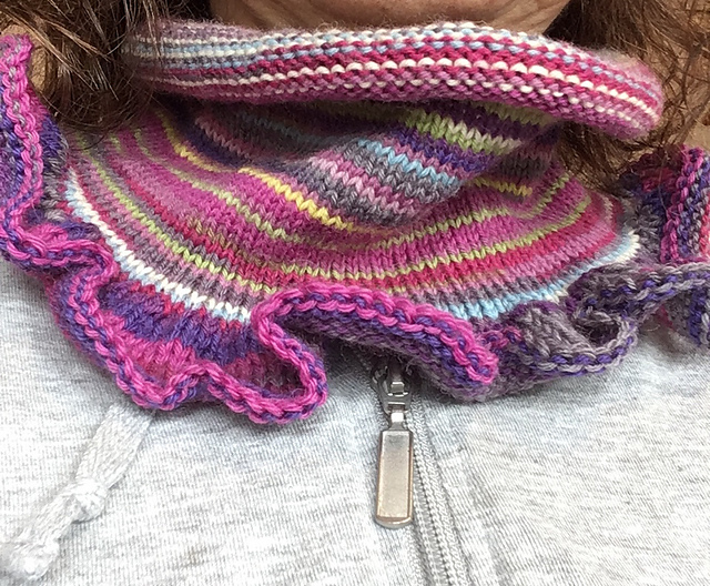 Colorful Ruffle Cowl