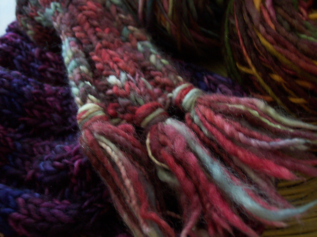 Karin's one skein Manos scarf!