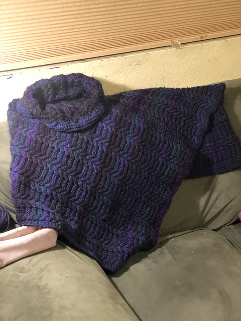 Cable Knit Poncho