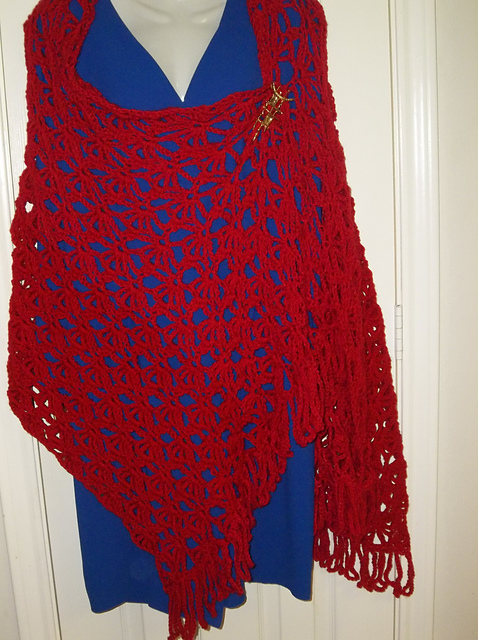 Rhapsody Red Shawl