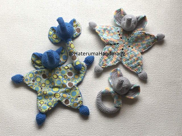 Twinkle Elephant Lovey and Rattle