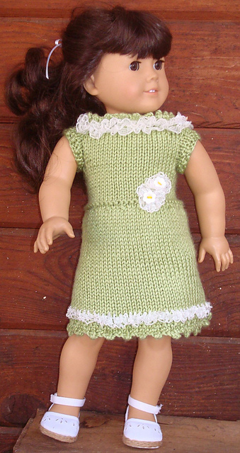 American Girl Doll 18 inch Lacy Boatnecked Dress