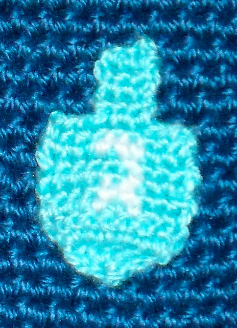 Crochet draydel applique