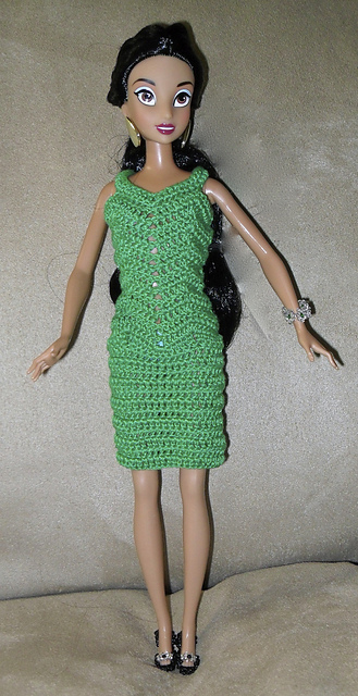 Zig Zag Fashion Doll Dress-short