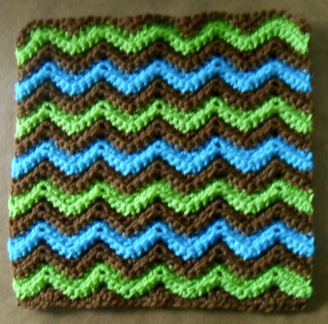 Ripple Afghan Square