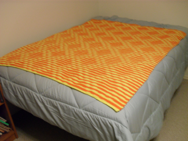 Blazing Diamonds Reversible Afghan
