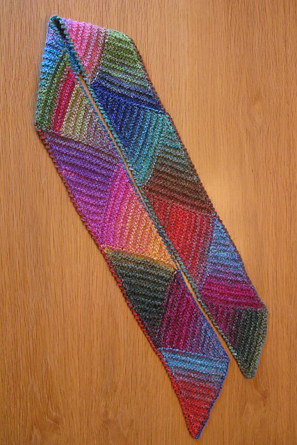 Silk Garden Triangle Scarf
