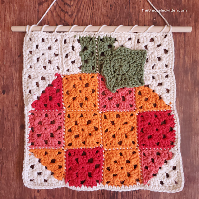Patchwork Pumpkin Wall Hanging