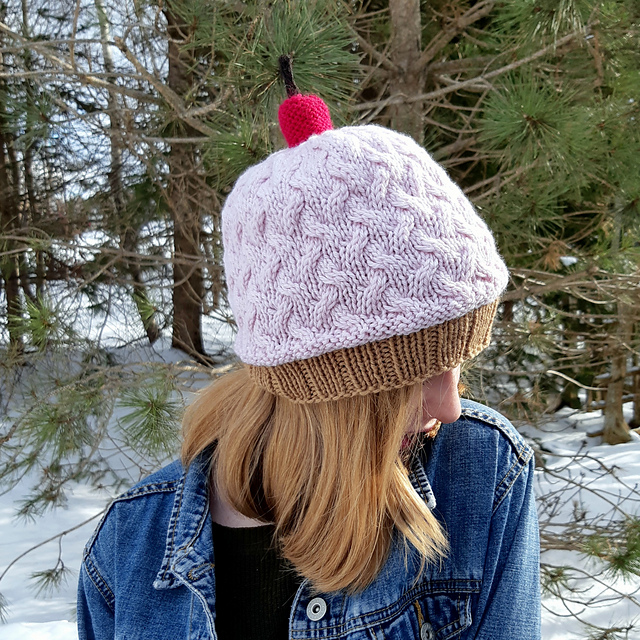 Cabled Cupcake Beanie