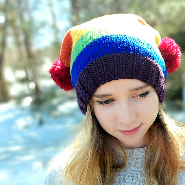 Rainbow Square Hat