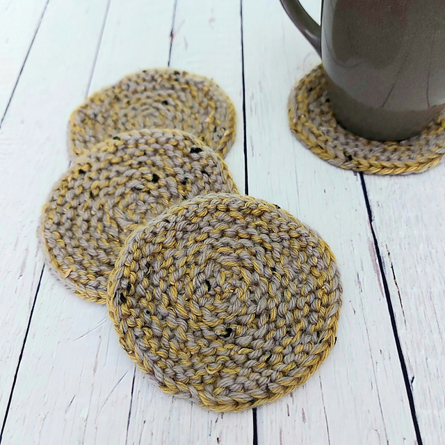 Round Rug Coasters Ravelry: Round Rug Coasters pattern by Heather Pelletier