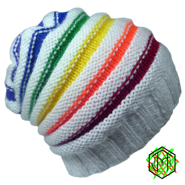 Rainbow Slouchy Beanie