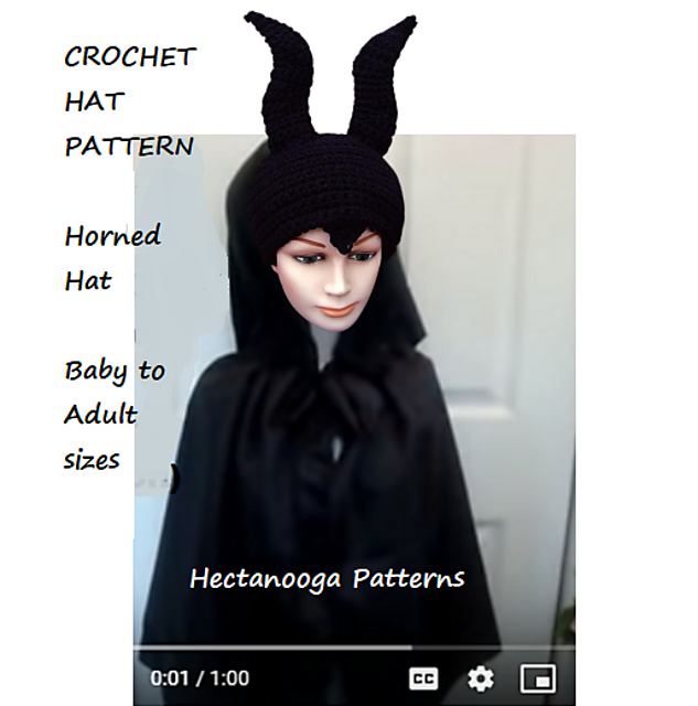 695 HALLOWEEN HORNED HAT, Maleficent