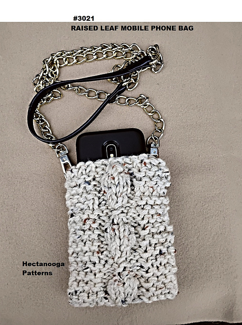 3021- Raised Leaf Mobile Phone Bag