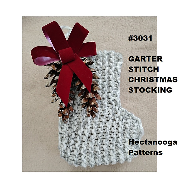 3031 GARTER STITCH Christmas stocking