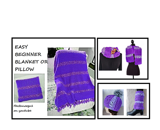 3033 - EASY BEGINNER BLANKET, and 5 others