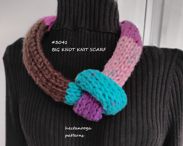 3040 Knit Big Knot Scarf