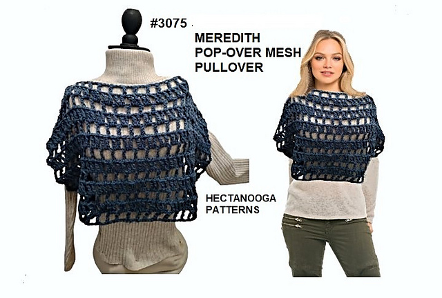 Ravelry: 3075 - MESH Crochet Pop-Over Pullover pattern by Emi