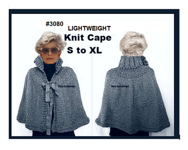 3080 - Lightweight Knit Cape