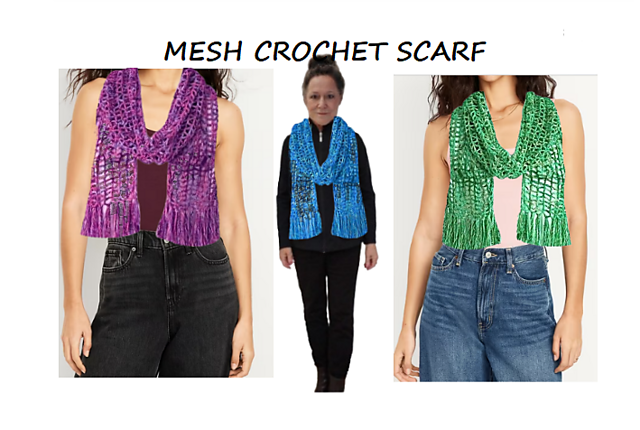 One Skein Mesh Scarf
