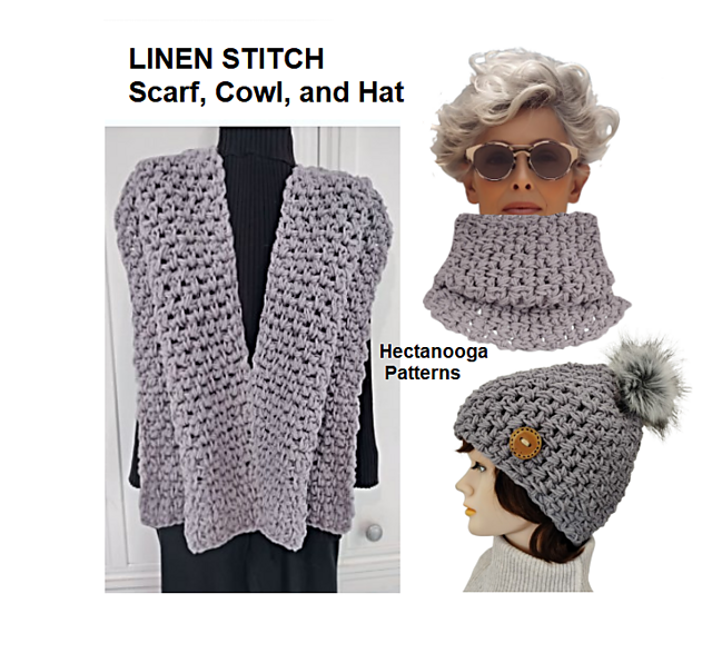 3097 LINEN STITCH scarf,