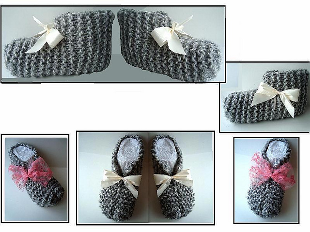 656 KNIT laced short slippers