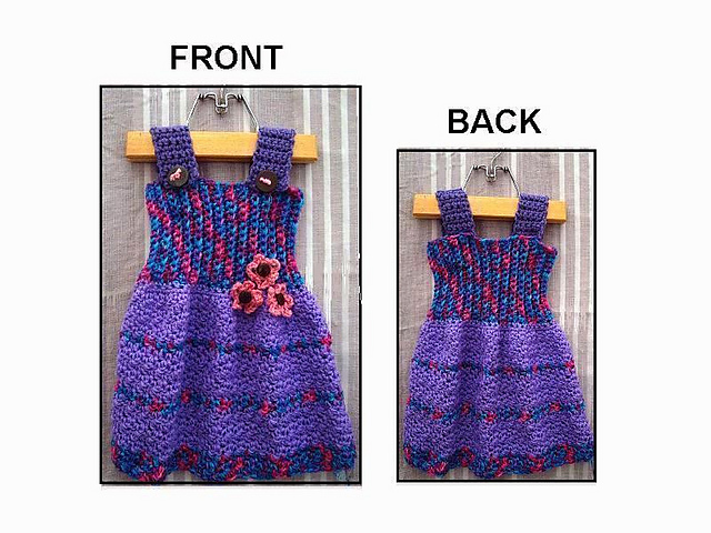 663 GIRLS CROCHET TUNIC, SUNDRESS, JUMPER "BonBon" 