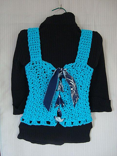 685 CROCHET Corset Laced Tank Top