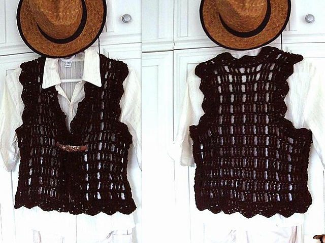 704 CROCHET SHRUG VEST