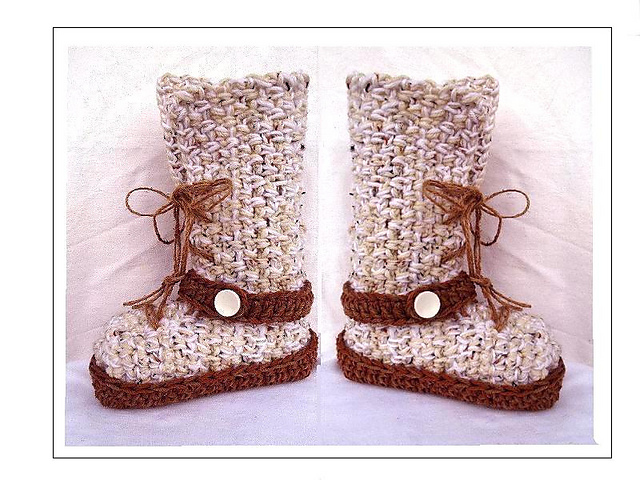 741 CROCHET BOOT SLIPPERS