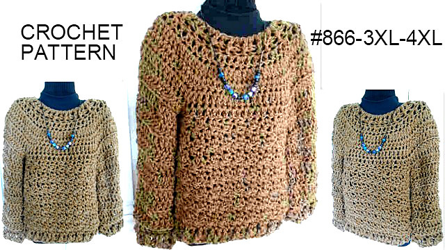 866-3XL-4XL Chunky Oversized Pullover