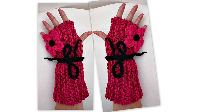 936 - Fuchsia Texting Gloves