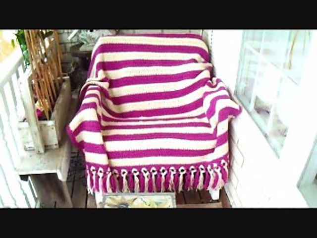 PINK BOBBLE AFGHAN